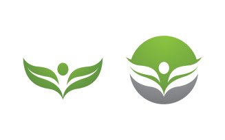 Healthy life Human fit sport logo sign illustration v.124