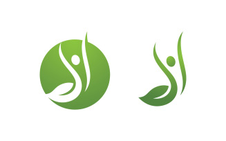 Healthy life Human fit sport logo sign illustration v.125