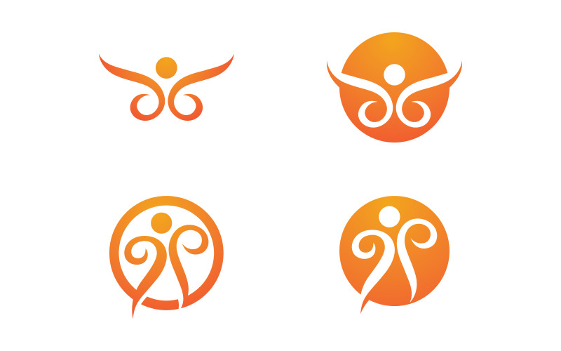 Healthy life Human fit sport logo sign illustration v.129 Logo Template