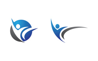 Healthy life Human fit sport logo sign illustration v.131