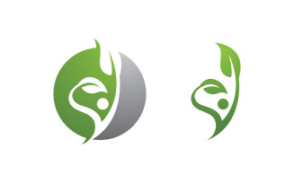 Healthy life Human fit sport logo sign illustration v.138