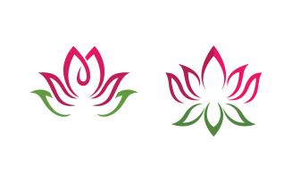 Lotus flower Logo Beauty Salon Cosmetic skincare vector icon design v.114