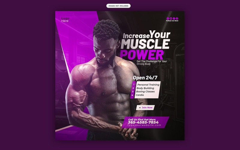 Bodybuilding Social Media Graphics