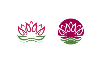 Lotus flower Logo Beauty Salon Cosmetic skincare vector icon design v.134