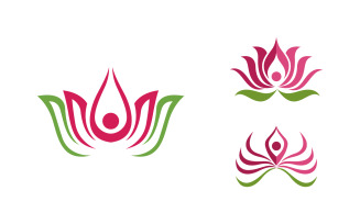 Lotus flower Logo Beauty Salon Cosmetic skincare vector icon design v.136