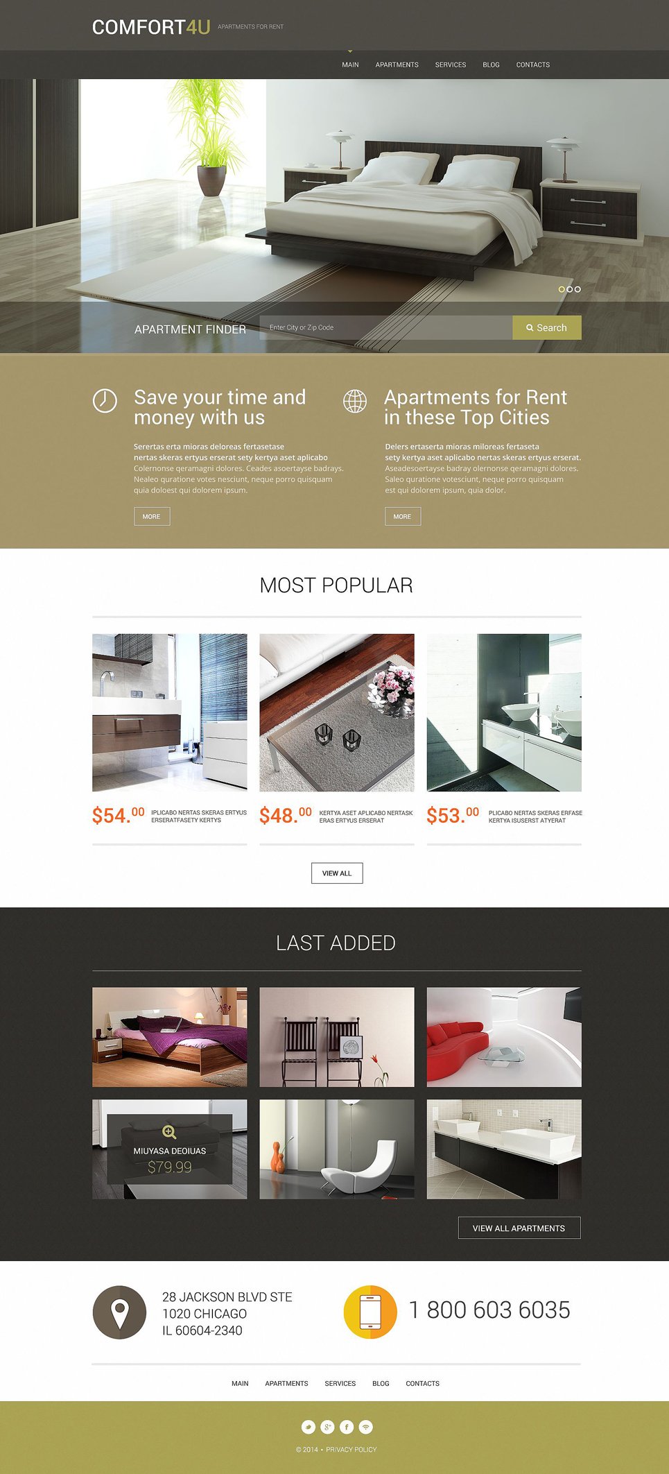 Apartments for Rent WordPress Theme New Screenshots BIG