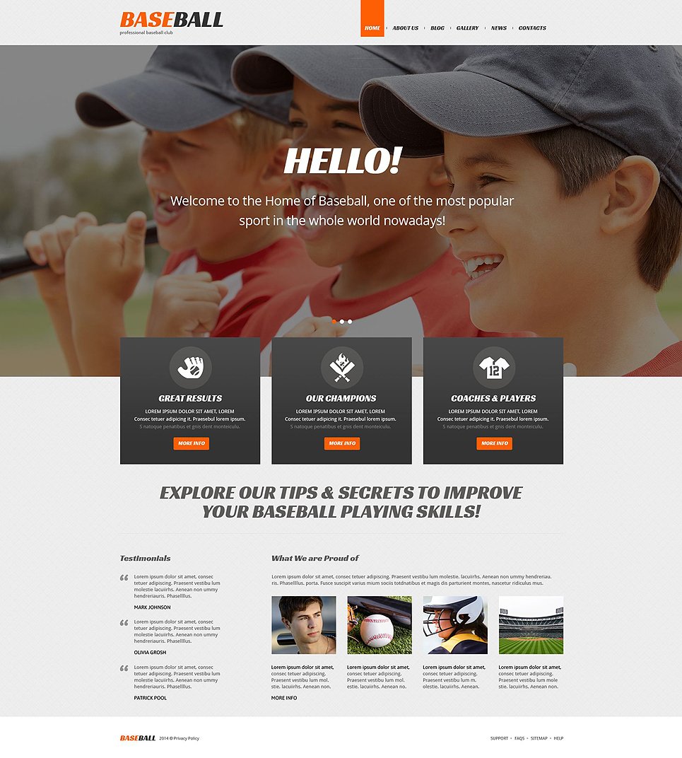 Baseball Responsive WordPress Theme New Screenshots BIG