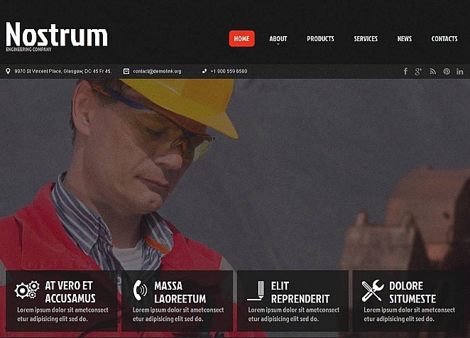 Construction Company Premium Moto CMS HTML Theme Big Screenshot Construction Company Moto CMS HTML Template New Screenshots BIG