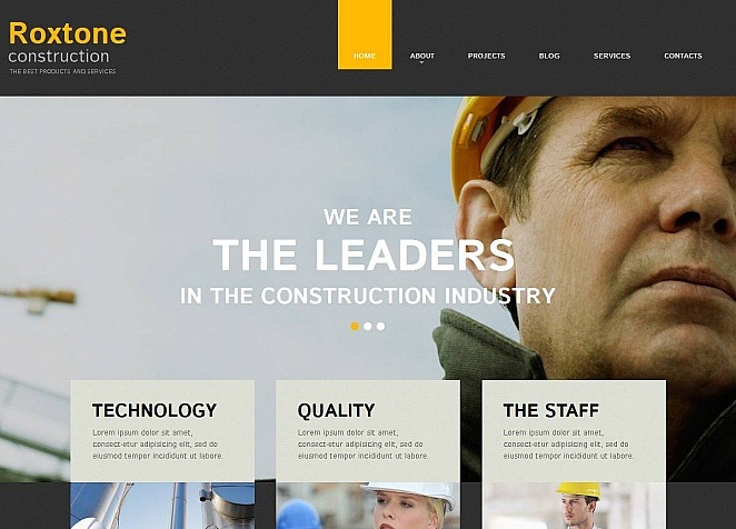 Construction Company Premium Moto CMS HTML Theme Big Screenshot Construction Company Moto CMS HTML Template New Screenshots BIG