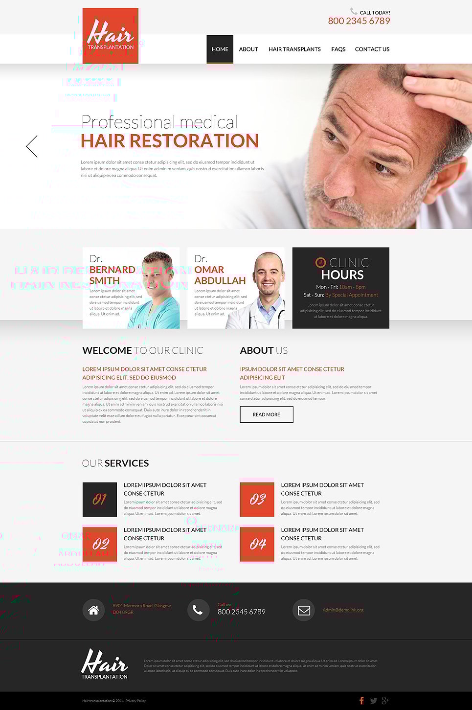Hair Clinic Responsive Website Template New Screenshots BIG