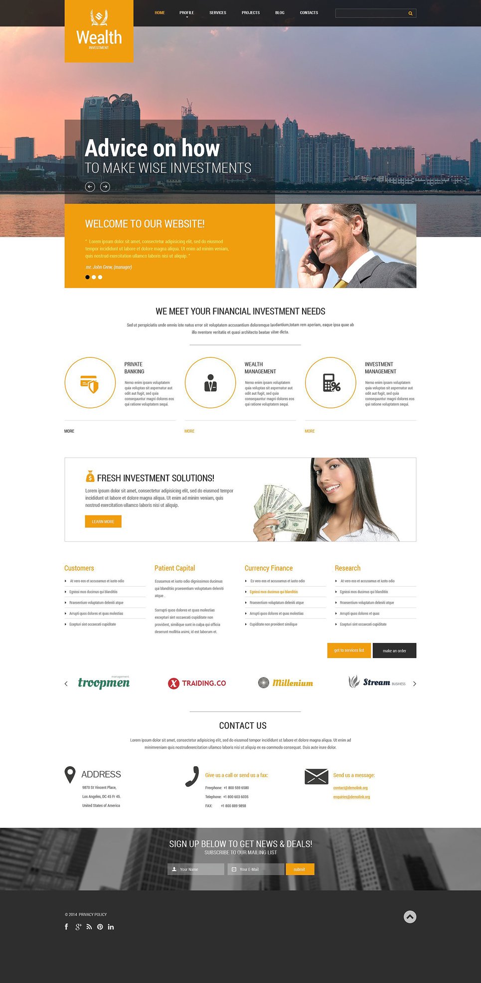 Investment Company Responsive Website Template New Screenshots BIG