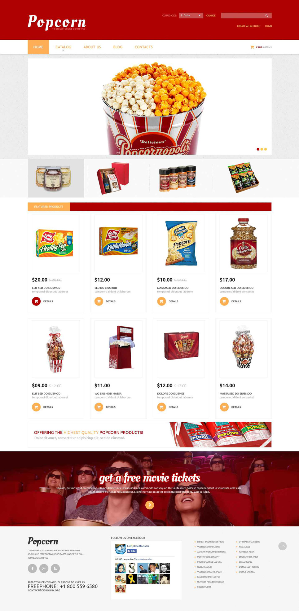 Popcorn Break VirtueMart Template New Screenshots BIG