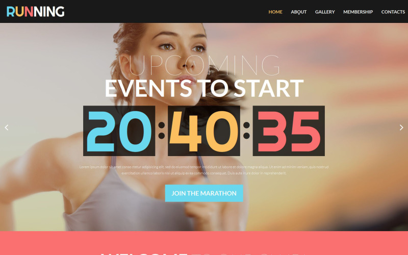 Running Responsive Website Template