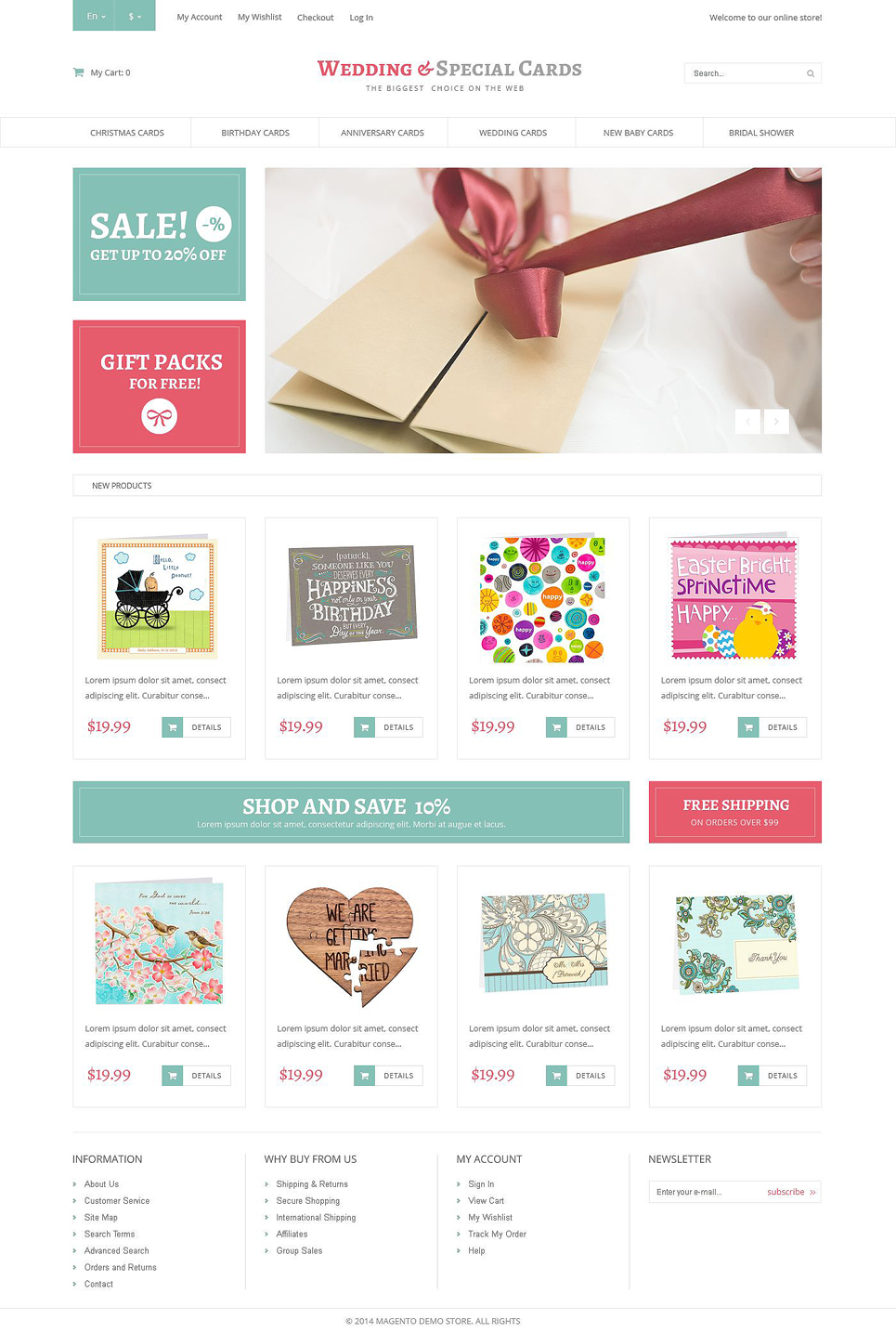 Special Day Cards Magento Theme New Screenshots BIG