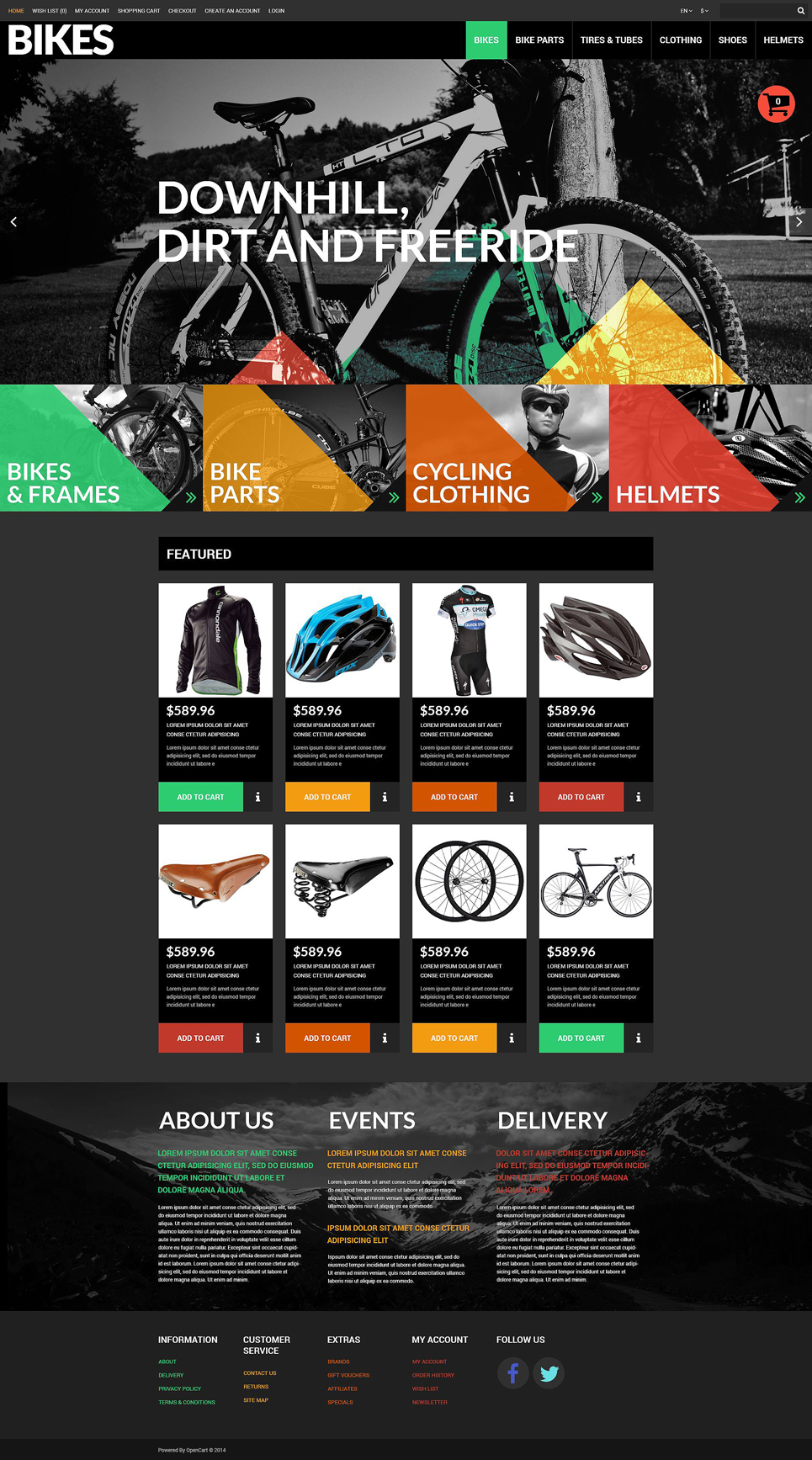 Sport Goods OpenCart Template New Screenshots BIG