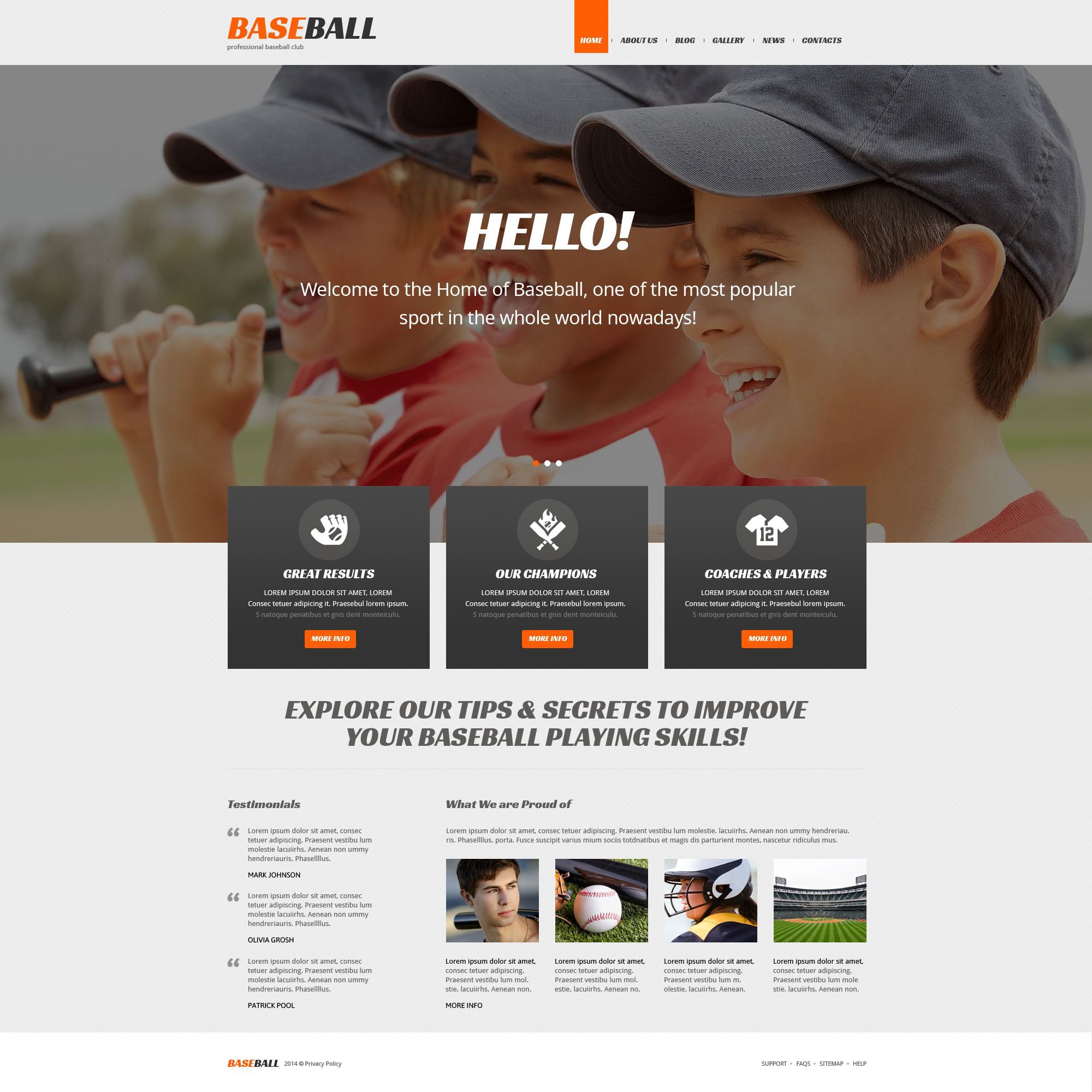 Tema De WordPress Responsive para Sitio de Béisbol #52269
