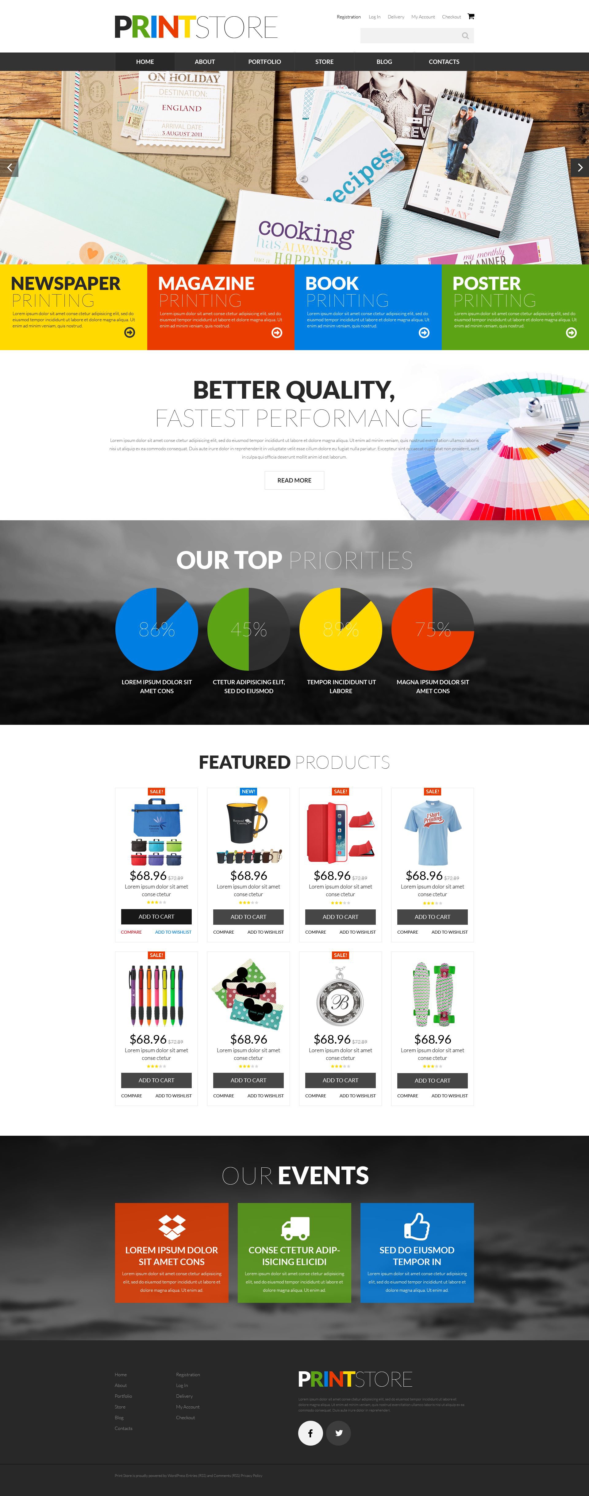 Tema WooCommerce "Print Production" #52277 - captura de pantalla