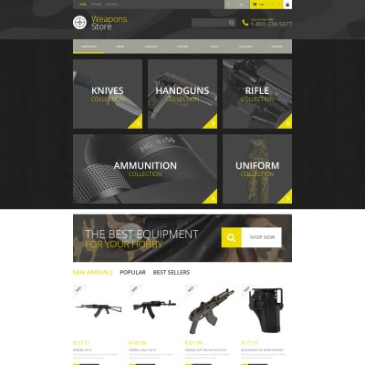 Weapon Shop PrestaShop Theme