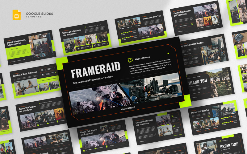 Frameraid - Video, Film, & Movie Google Slides Template
