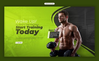 Gym Life Social Media Web Banner Template