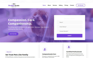Petwell Studio – Pet Care Website Template