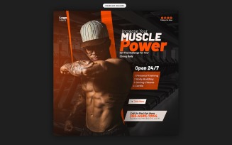 Sports and Fitness Social Media Post Template