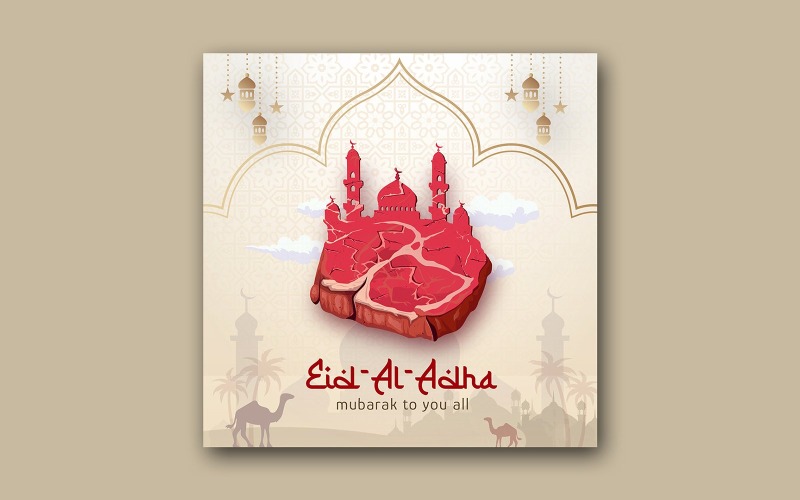Eid al-Adha Digital Social Media Post Design