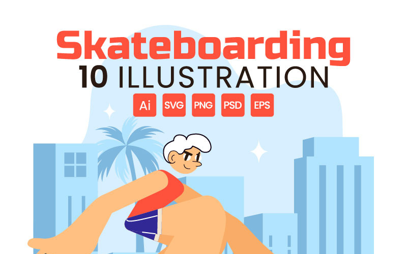 10 Extreme Skateboarding Tricks Illustration