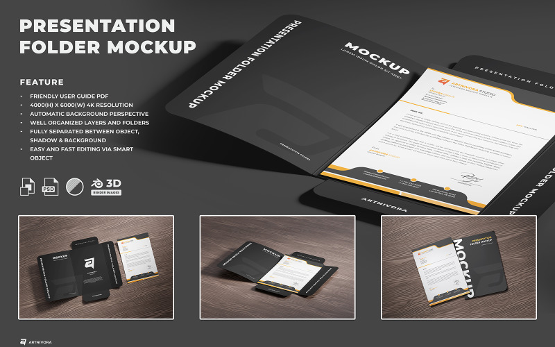 Presentation Folder Mockup Product Mockup