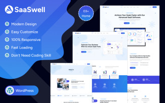 SaaSwell – Modern Responsive WordPress Theme for SaaS, Software & Startup Businesses