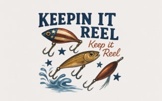 America Fish Flag Png, Keepin' it Reel Png, Hooker Png, 4th of July Sublimation Design, Patriotic