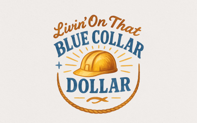Blue Collar PNG, Country Western png Design, Trendy Cowboy Rodeo PNG, Western Shirt Graphics, Illustration