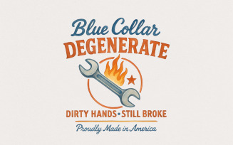 Blue Collar png, Hat Patch png, Blue Collar Degenerate Patch, Laser Engraving File, Glowforge Cut