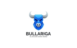 Gradient Modern Bull Head Logo Design