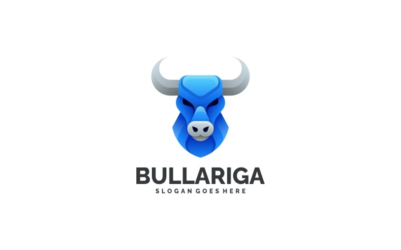 Gradient Modern Bull Head Logo Design Logo Template