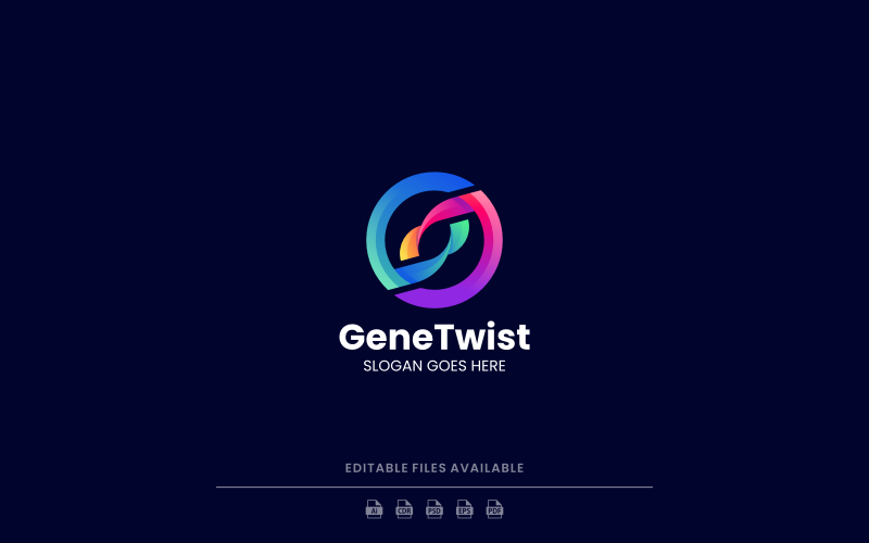 Modern Gradient Ambigram Logo Design Logo Template