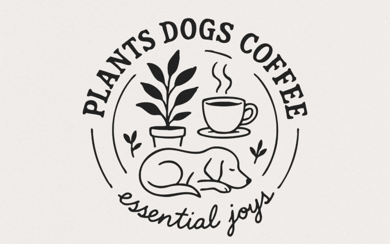 Plants Dogs Coffee PNG, Dog Mom Plant Shirt, Coffee Lover Graphic, Cute Plant Dog Shirt, Illustration