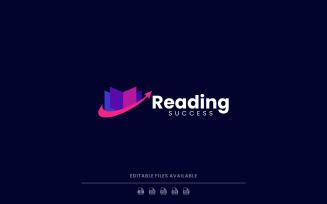 Reading Success Flat Modern Logo Design