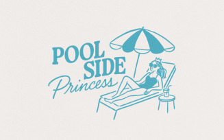 Retro Summer PNG, Trendy Summer PNG, Beach Vibes PNG, Aesthetic Summer PNG, Poolside Princess,