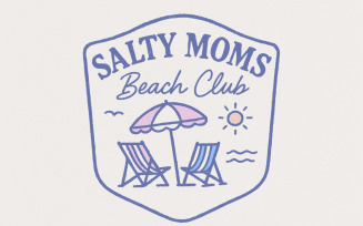 Salty Moms Beach Club PNG, Mothers Day Shirt, Mom Shirt, Family Vacation, Summer Shirt, Beach