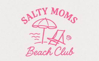 Salty Moms Beach Club Shirt, Beach PNG, Summer Shirt, Mom Life Shirt, Family Vacation, Mom