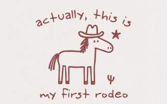 This Actually Is My First Rodeo, Cowboy Raccoon png, Funny Racoon Trash Panda Design, Western