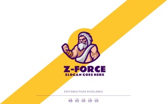 Zeus mascot Logo Design Template