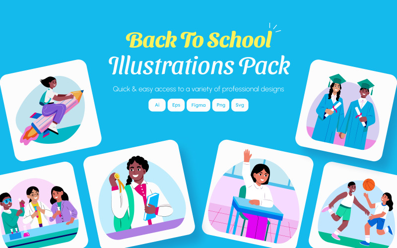 Back To School Illustration Art Pack