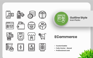 20 Set of ECommerce Vol 2 Outline Icon Collection