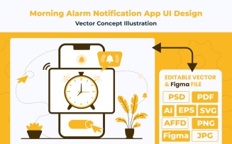 Morning Alarm Notification App UI Design