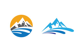 Mountain Hill icon Logo illustration design Template v.23