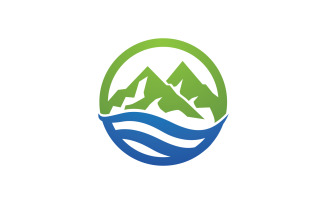 Mountain Hill icon Logo illustration design Template v.24