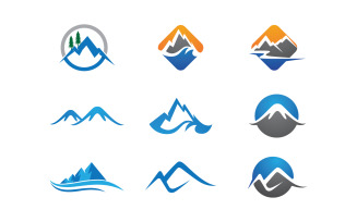 Mountain Hill icon Logo illustration design Template v.31