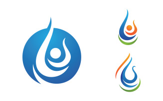 Water drop Plumbing Logo Template vector illustration v.123